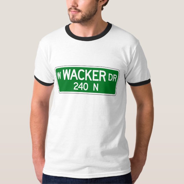 Camiseta Impulsión de Wacker, placa de calle de Chicago, IL (Anverso)