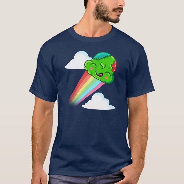 Camiseta Impulso Arcoíris Zombie - Salto de Helado (Anverso)