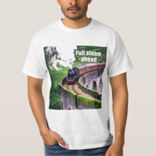 Camiseta Impulso completo por delante Tren de locomotora en