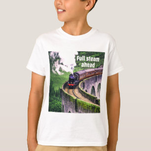 Camiseta Impulso completo por delante Tren de locomotora en