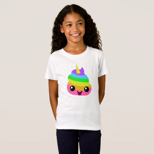 Camiseta Impulso de la emoji del unicornio (Anverso completo)