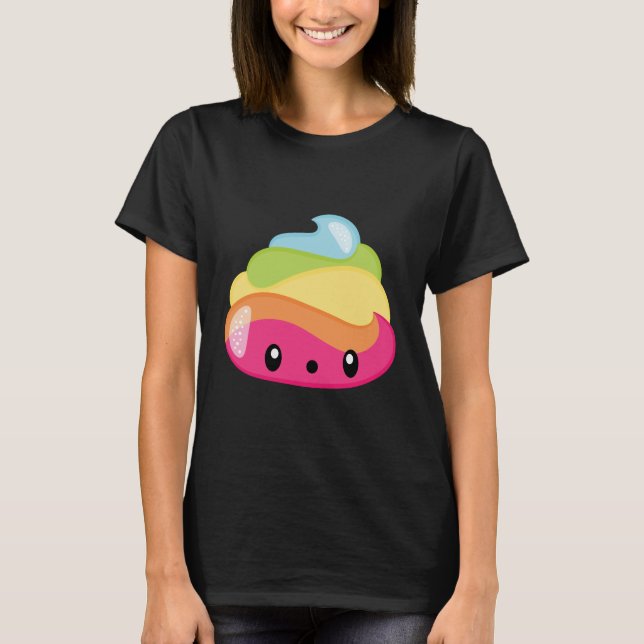 Camiseta ¡Impulso de Raimbow de la emoji! (Anverso)