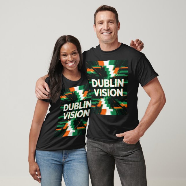 Camiseta Impulso de Visión de Dublín Glitch (Unisexo)