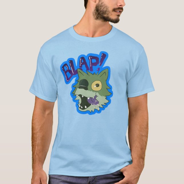 Camiseta ¡Impulso el perrito de lobo del zombi - BLAP! (Anverso)