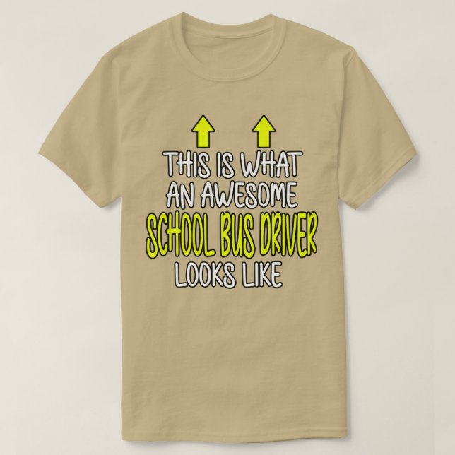 Camiseta Impulsor de autobús escolar 2 (Diseño del anverso)