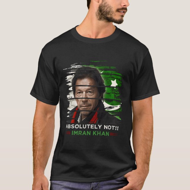 Camiseta Imran Khan absolutamente no partidario del Pti paq (Anverso)