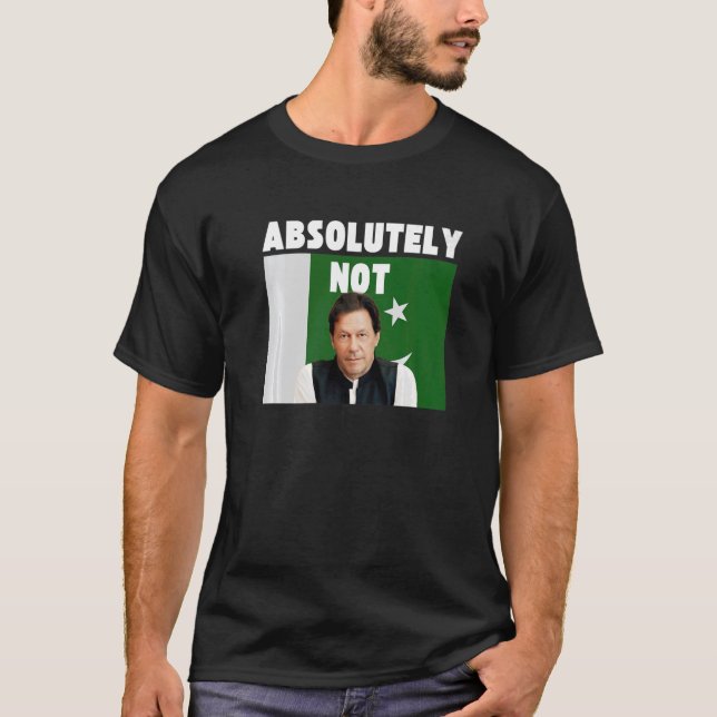 Camiseta Imran Khan Absolutely Not Men Pti Pakistan Prime M (Anverso)