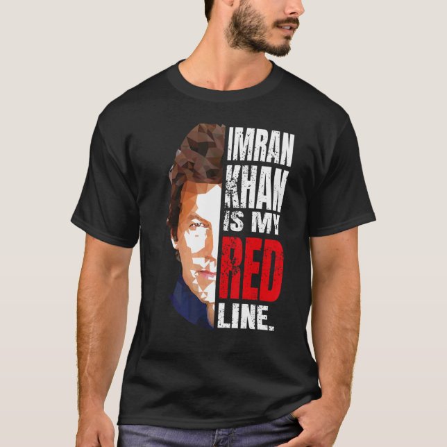 CAMISETA IMRAN KHAN ES MI LÍNEA ROJA PRIMER MINISTRO DE PAK (Anverso)