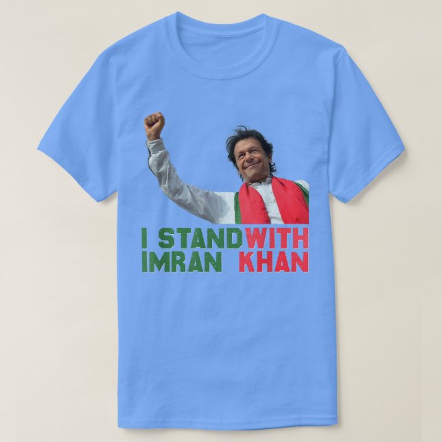 Camiseta Imran Khan Fiesta del PTI Pakistán apoya la libert (Diseño del anverso)