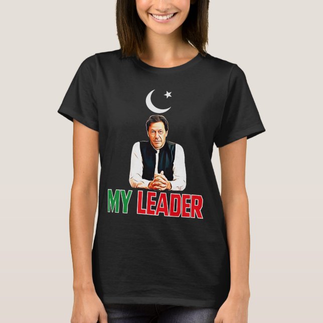 Camiseta Imran Khan mi líder apoyo al Fiesta PTI de Pakistá (Anverso)