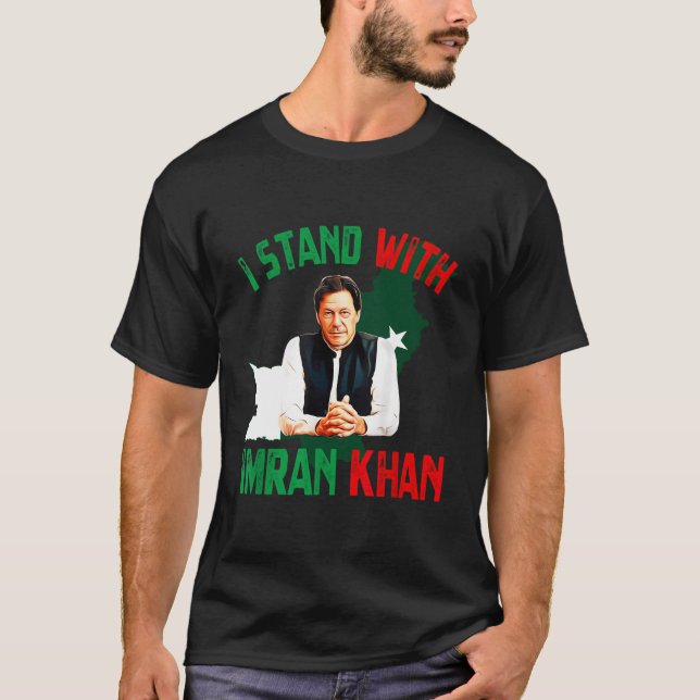 Camiseta Imran Khan Pti Fiesta Pakistán apoya la libertad (Anverso)