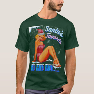 Camiseta I'mSoNice Santa'sFavoriteHo Naughty Joke Snow Vint