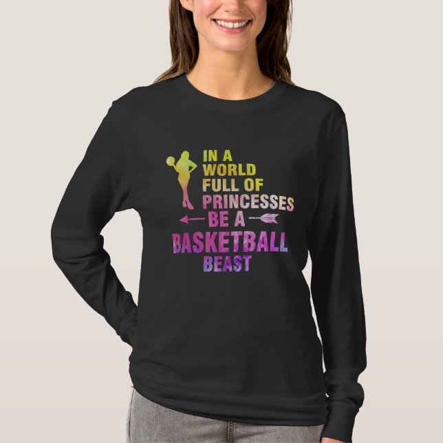 Camiseta in a world full of princesses basketball basketbal (Anverso)
