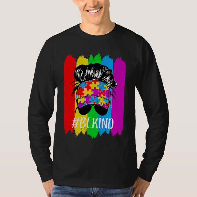 Camiseta In A World Where You Can Be Kind Autism Awareness  (Anverso)