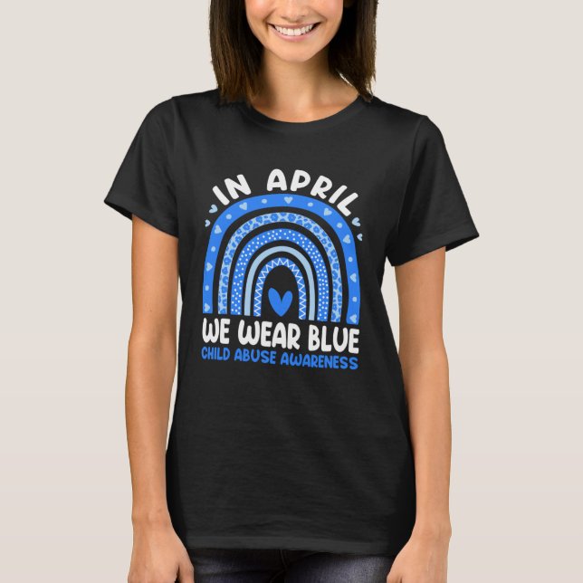 Camiseta In April We Wear Blue Child Abuse Prevention Aware (Anverso)