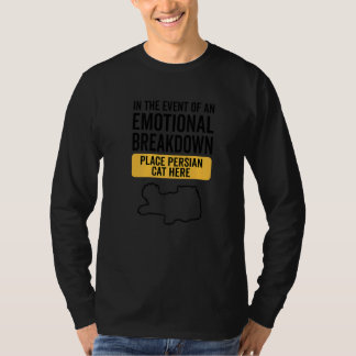 Camiseta In Event Of Emotional Breakdown Persian Cat