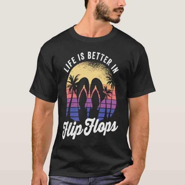 Camiseta in flip flops for an retro beach vacation (Anverso)