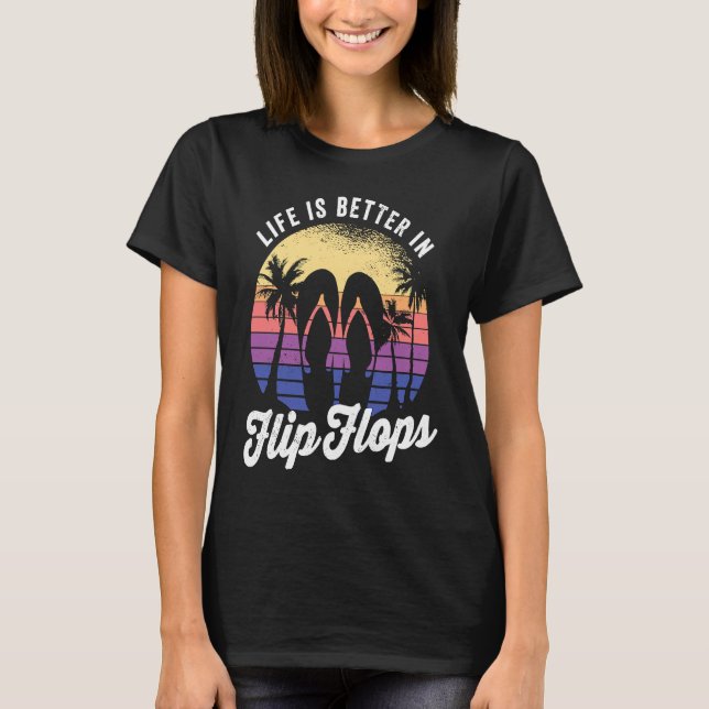 Camiseta in flip flops for an retro beach vacation (Anverso)