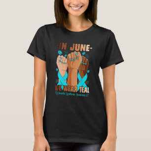 Camiseta In June We Wear Teal Tourette Syndrome Awareness H