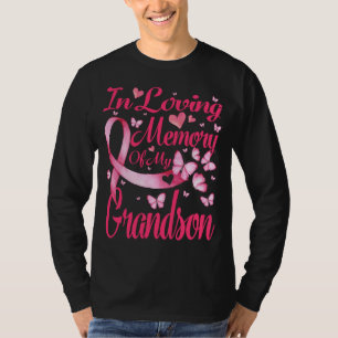 Camiseta In Loving Memory Of My Grandson Breast Cancer Awar