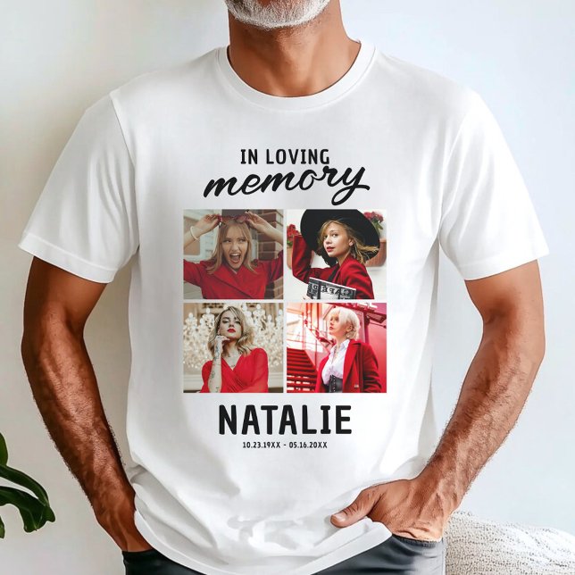 Camiseta In Loving Memory Photo Collage (Subido por el creador)