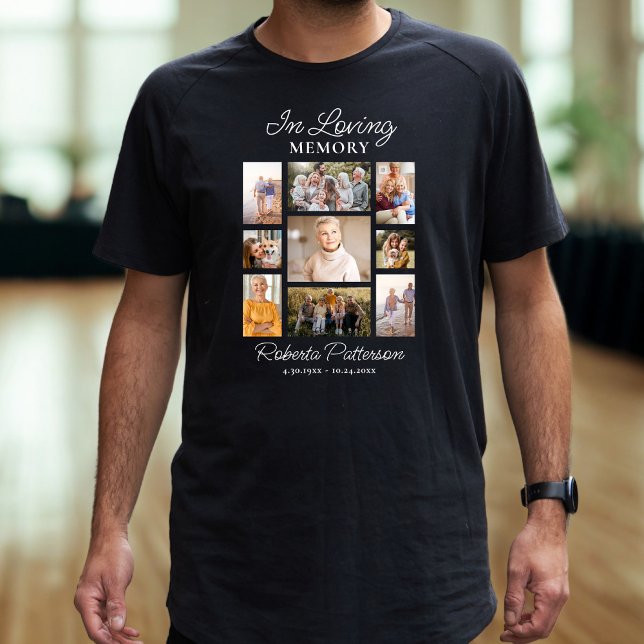 Camiseta In Loving Memory Photo Collage Funeral Memorial  (Subido por el creador)