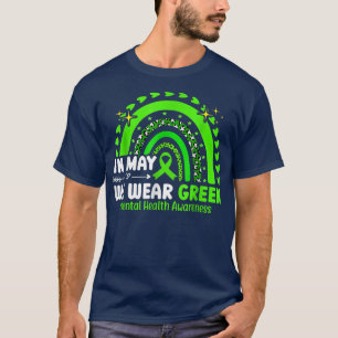 Camiseta In May We Wear Green For Mental Health Awareness R