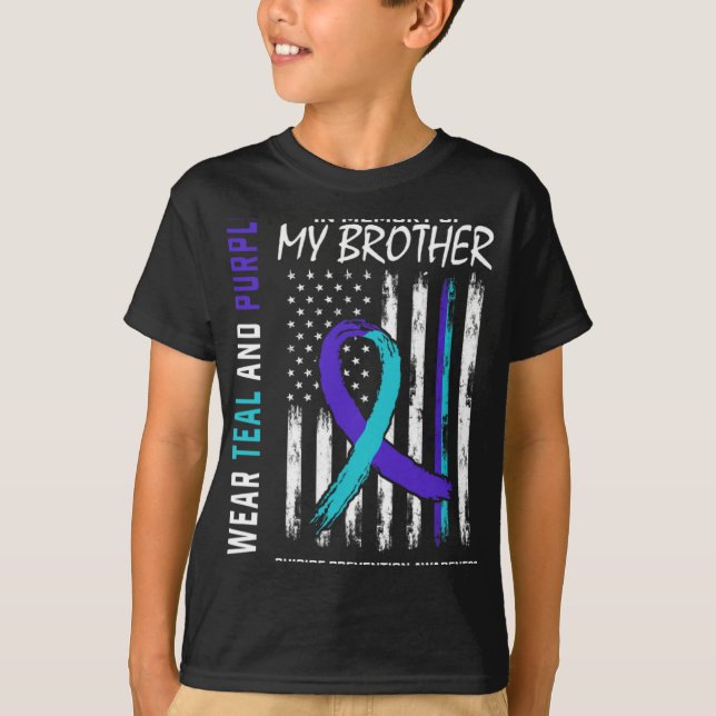 Camiseta In Memory Brother Suicide Awareness Prevention Ame (Anverso)