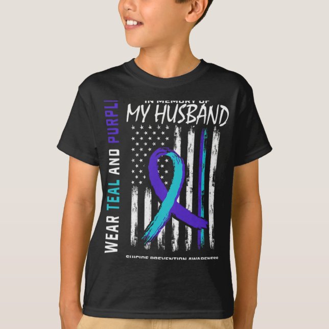 Camiseta In Memory Of My Husband Suicide Awareness Preventi (Anverso)