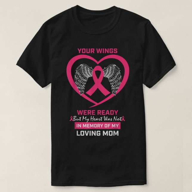 Camiseta In Memory Of My Loving Mother Mom Breast Cancer Aw (Diseño del anverso)
