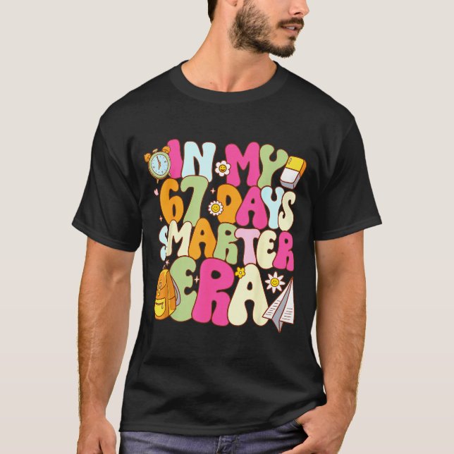 Camiseta In My 67 Days Smarter Era Groovy 67th Day Of Schoo (Anverso)