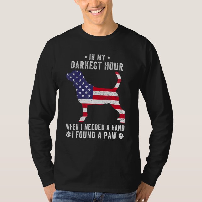 Camiseta In My Darkest Hour I Found A Paw  Beagle Owner (Anverso)