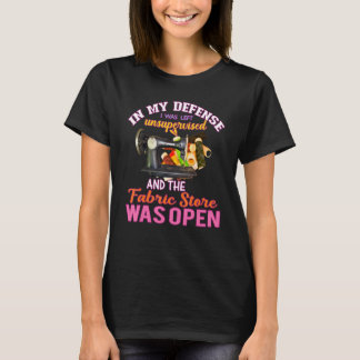 Camiseta In My Defense I Was Left Unsupervised Fabric Store