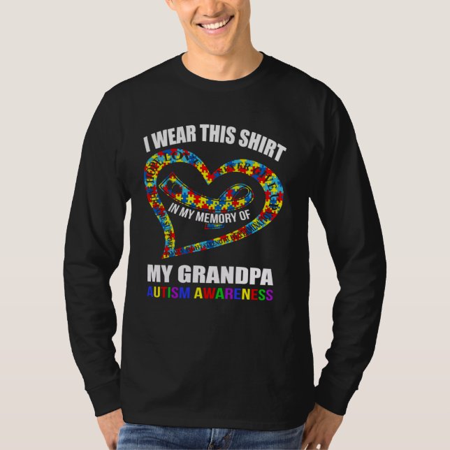 Camiseta In my memory of my grandpa AUTISM AWARENESS (Anverso)