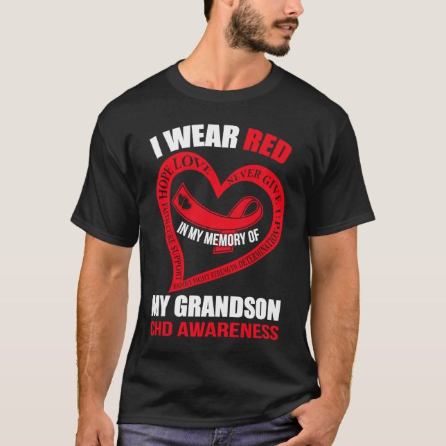Camiseta In my memory of my grandson CHD AWARENESS (Anverso)