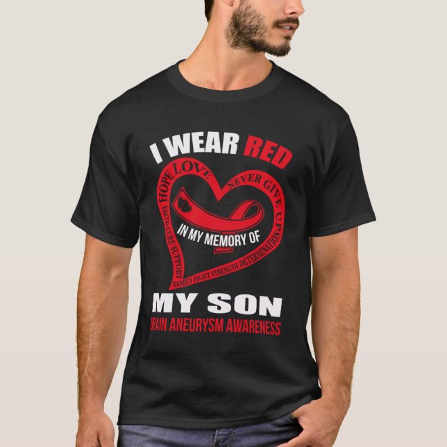 Camiseta In my memory of my son BRAIN ANEURYSM AWARENESS (Anverso)