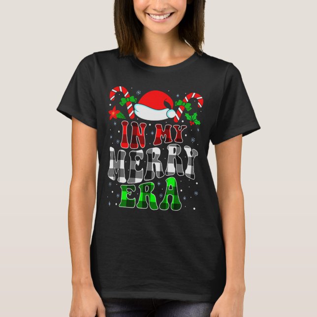 Camiseta In My Merry Era Family Matching Cute Groovy Merry  (Anverso)