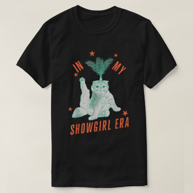 Camiseta In My Showgirl Era Funny Retro Cat Shirt (Diseño del anverso)