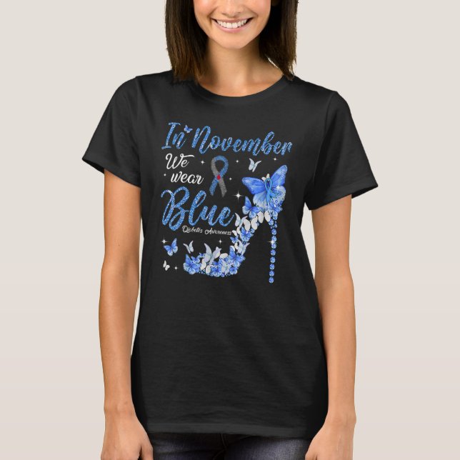 Camiseta In November We Wear Blue Diabetes Awareness Blue B (Anverso)