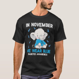 Camiseta In November We Wear Blue Diabetes Awareness Kids T