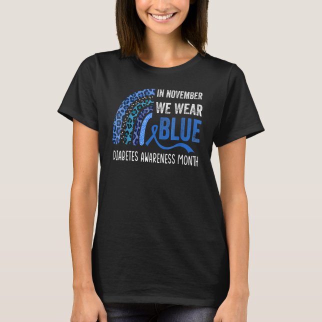 Camiseta In november we wear blue Raibow diabetes awareness (Anverso)