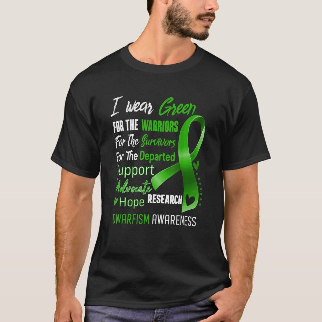 Camiseta In October I Wear Green For Dwarfism Awareness Gre (Anverso)