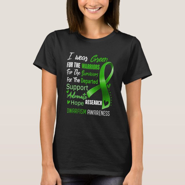 Camiseta In October I Wear Green For Dwarfism Awareness Gre (Anverso)