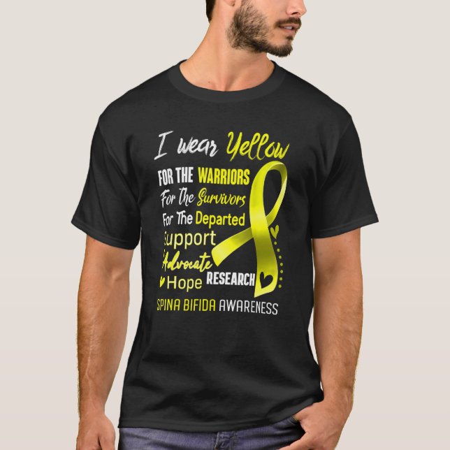 Camiseta In October I Wear Yellow For Spina Bifida Awarenes (Anverso)