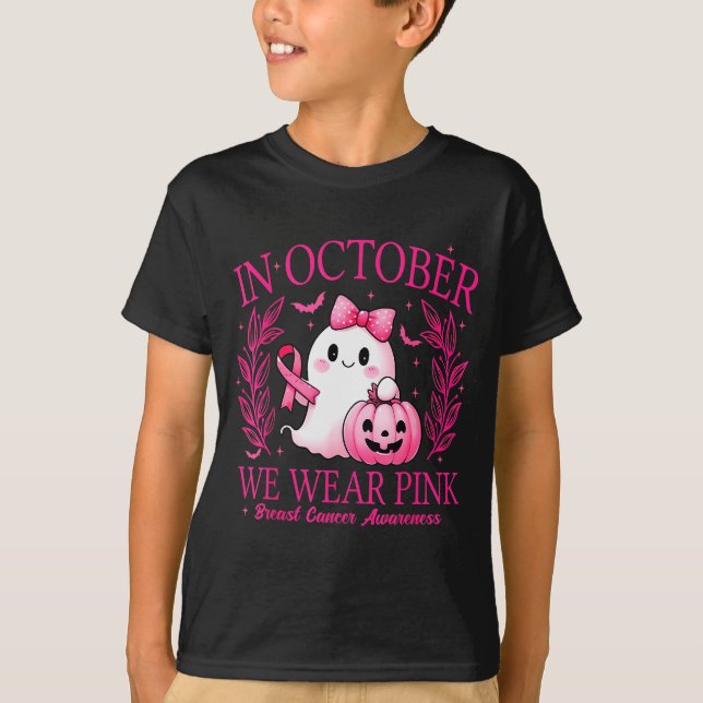 Camiseta In October We Wear Nk Breast Cancer Awareness  (Anverso)