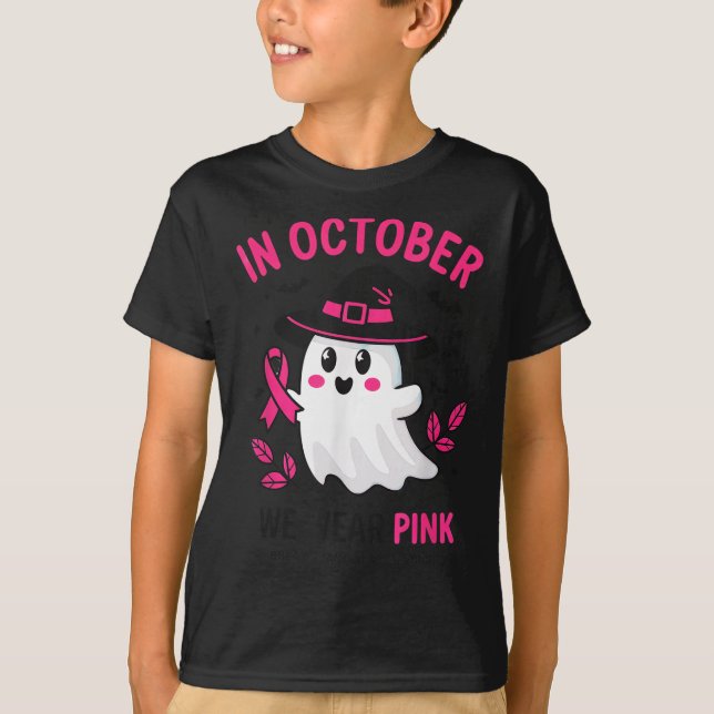 Camiseta In October We Wear Nk Breast Cancer Awareness Hall (Anverso)