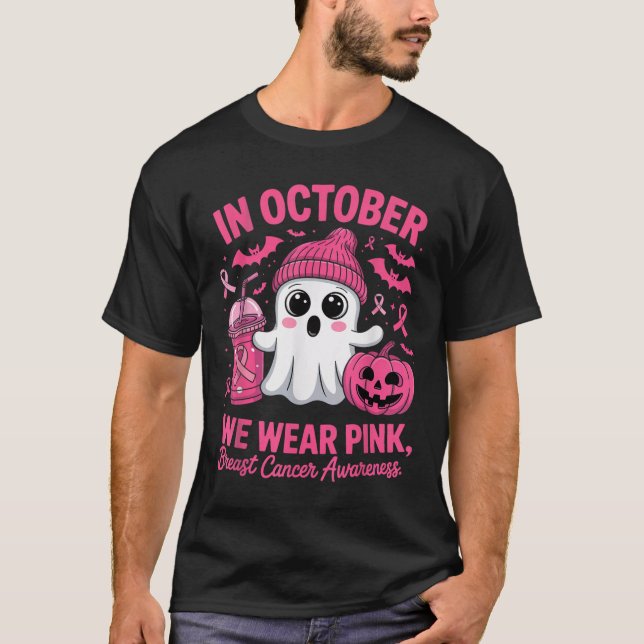 Camiseta In October We Wear Nk Breast Cancer Awareness Hall (Anverso)