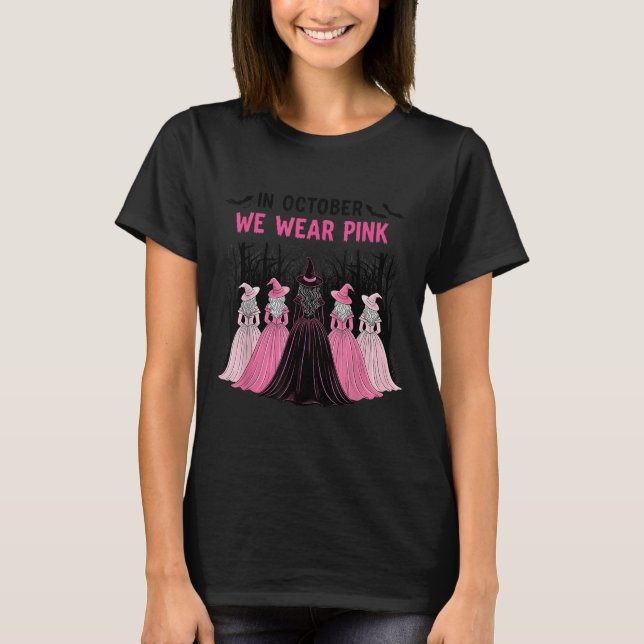 Camiseta In October We Wear Nk Halloween Breast Cancer Awar (Anverso)