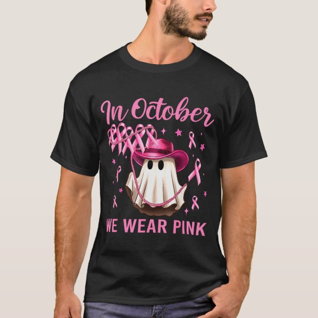 Camiseta In October We Wear Nk Men Women Breast Cancer Awar (Anverso)
