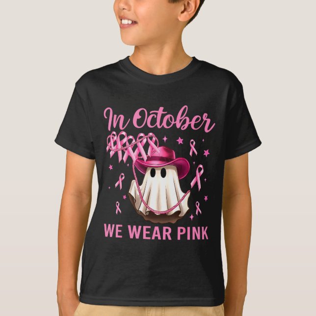 Camiseta In October We Wear Nk Men Women Breast Cancer Awar (Anverso)